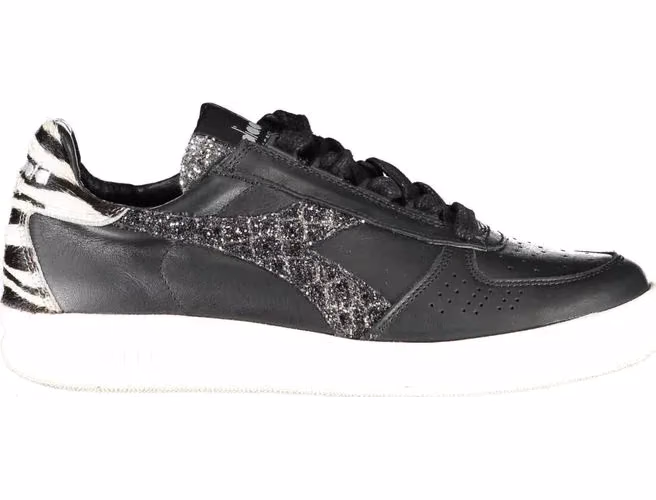Diadora Black Leather Women Sneaker