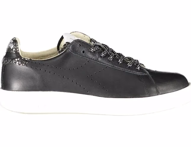 Diadora Black Leather Women Sneaker