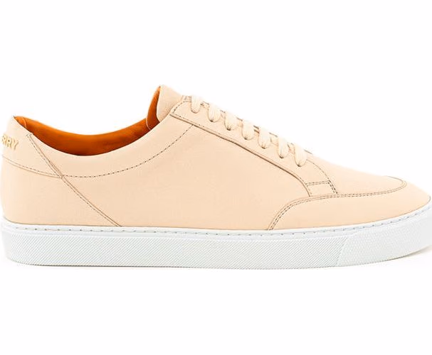 Burberry Pink Leather Low Top Sneakers