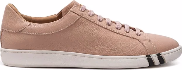 Bally Pink Leather Low Top Sneakers