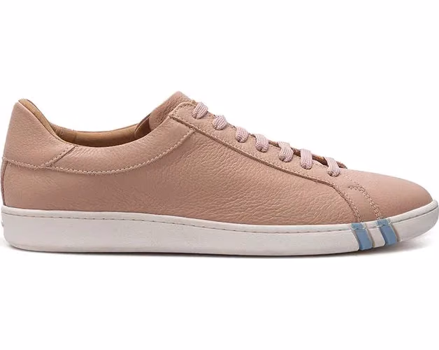 Bally Pink Leather Low Top Sneakers