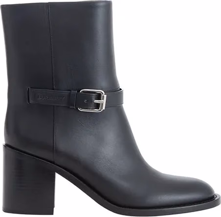 Burberry Black Leather Ankle Boots
