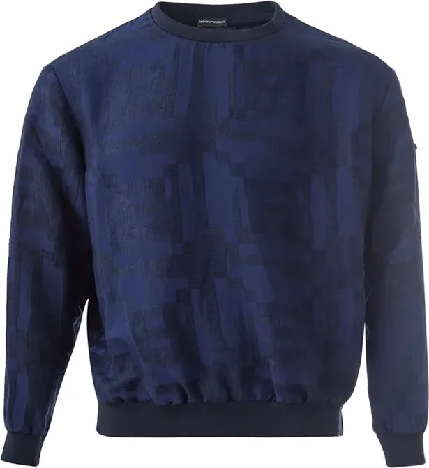 Emporio Armani Blue Linen T-Shirt