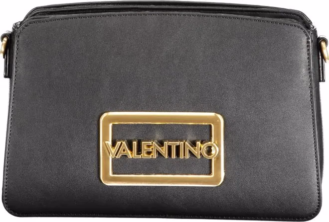 Mario Valentino Nero Polyurethane Women's Bag With Adjustable Shoulder Strap