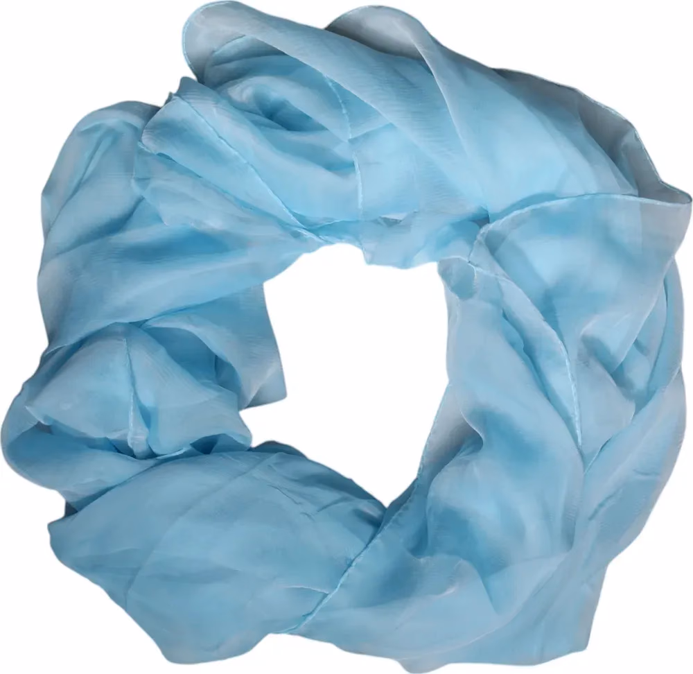 Dolce & Gabbana Light Blue Silk Rectangle Wrap Shawl Scarf