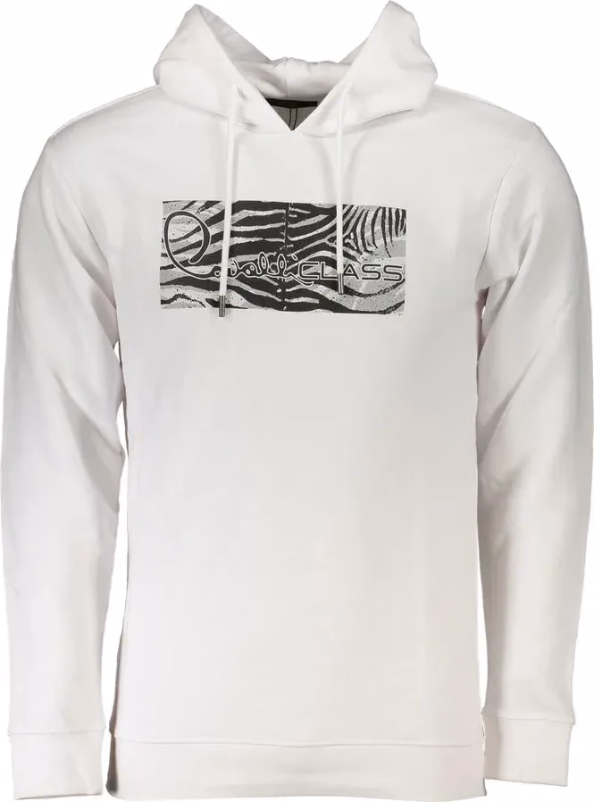 Cavalli Class White Cotton Men Sweater