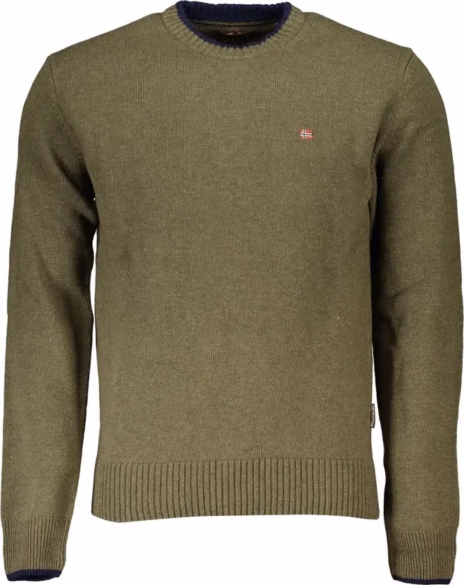 Napapijri Green Fabric Men Sweater