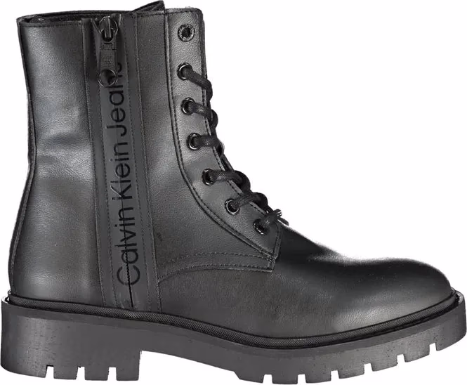 Calvin Klein Black Polyurethane Women Ankle Boot