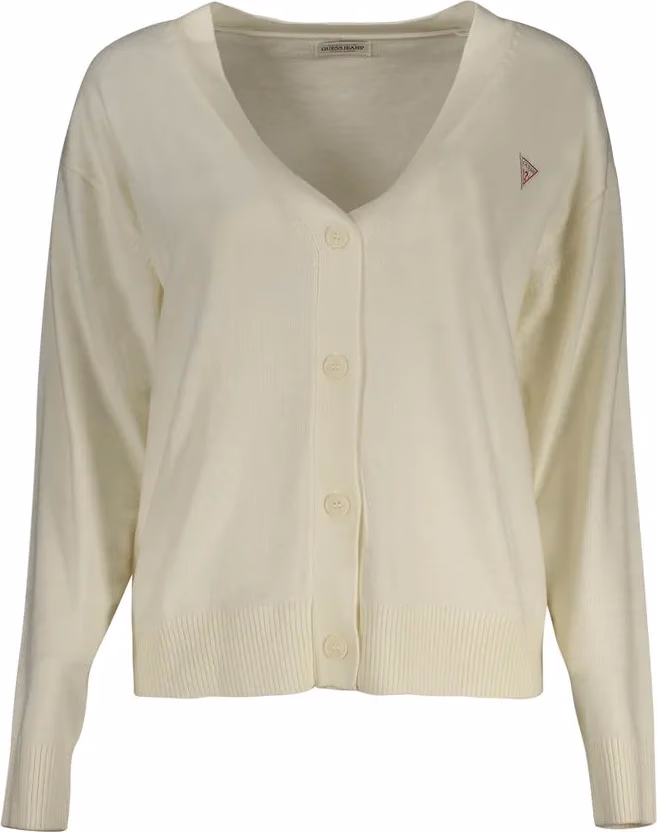 Guess Jeans Bianco Poliestere Women Cardigan
