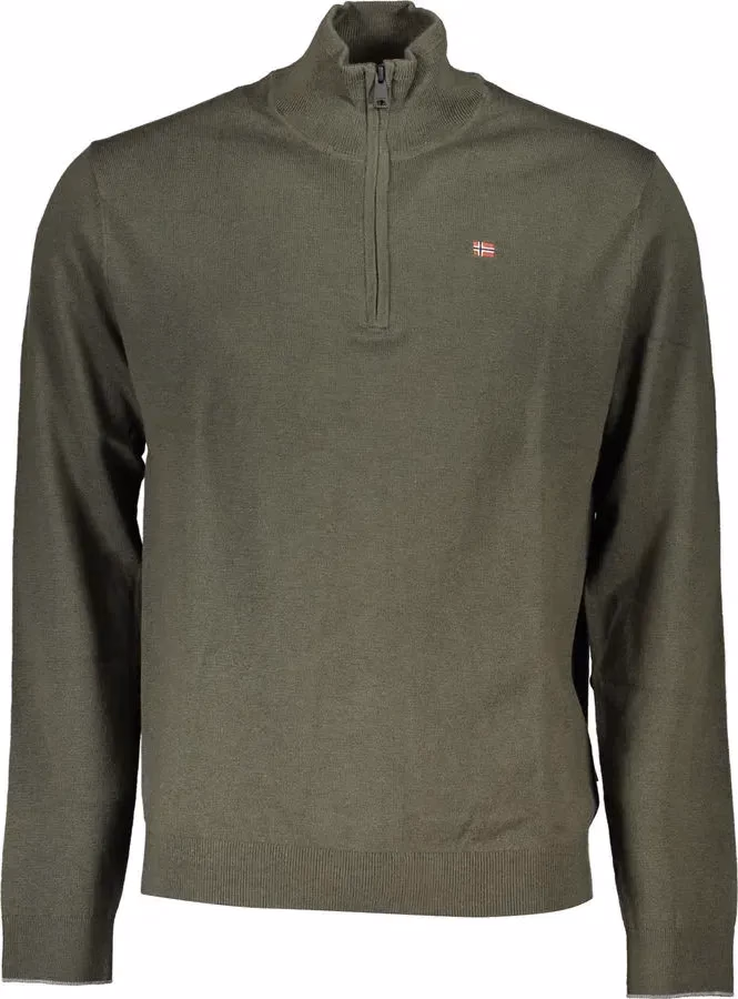 Napapijri Green Fabric Men Sweater