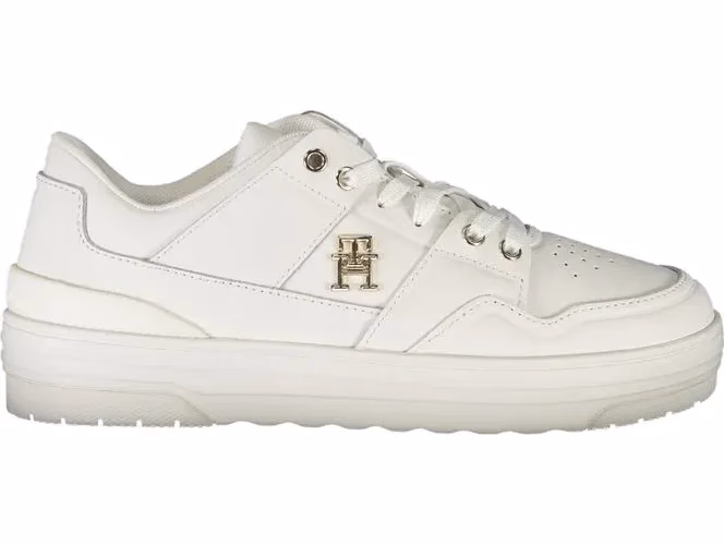 Tommy Hilfiger White Leather Women Sneaker