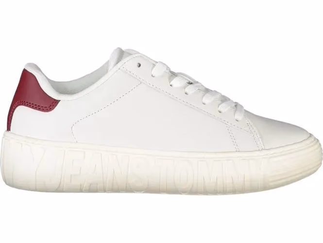 Tommy Hilfiger White Leather Women Sneaker