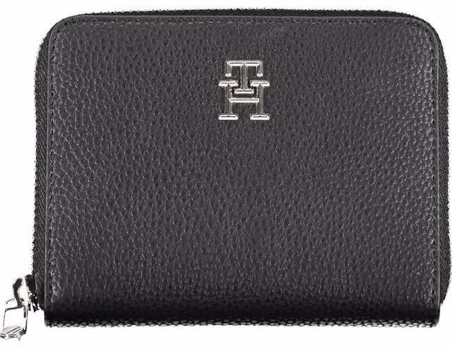 Tommy Hilfiger Black Polyurethane Women Wallet