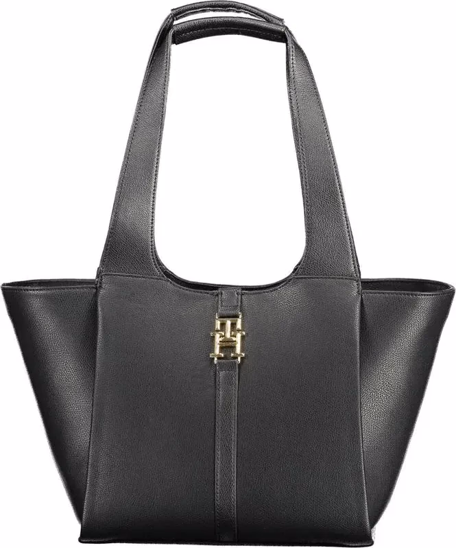 Tommy Hilfiger Black Polyurethane Women Handbag