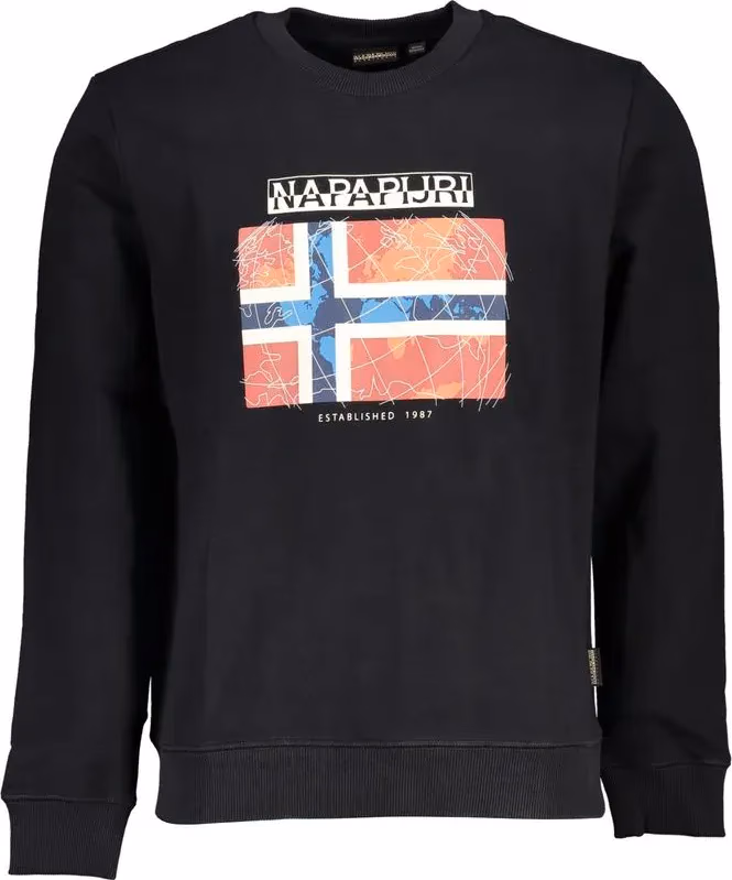 Napapijri Black Cotton Men's Sweatshirt