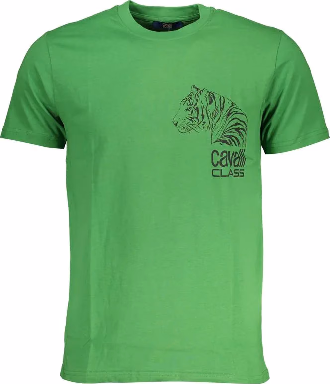 Cavalli Class Verde Cotton Men T-Shirt