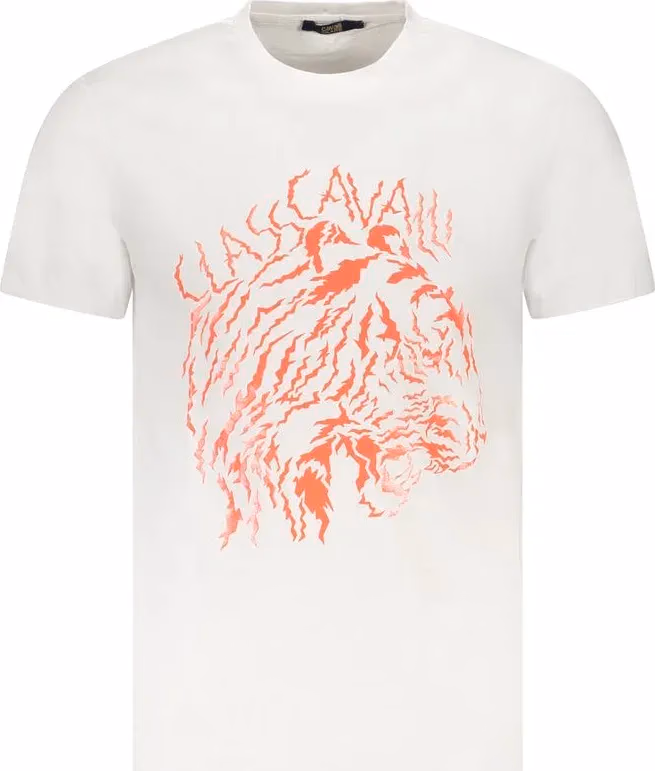Cavalli Class Bianco Cotton Men T-Shirt