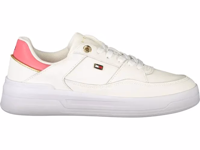 Tommy Hilfiger Bianco Polyurethane Women Sneaker