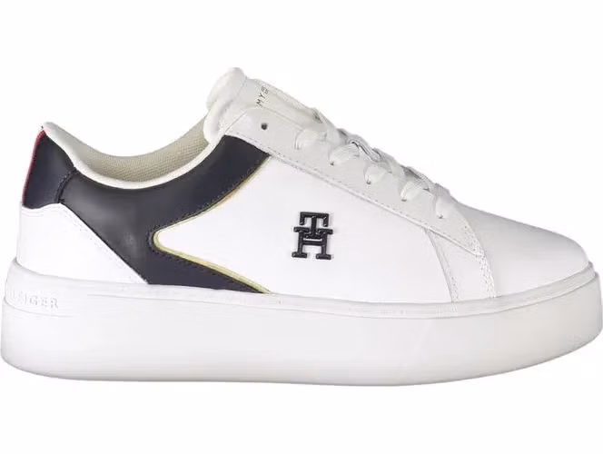 Tommy Hilfiger Bianco Polyurethane Women Sneaker
