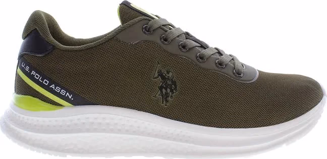 U.S. POLO ASSN. Green Polyester Men's Sneaker