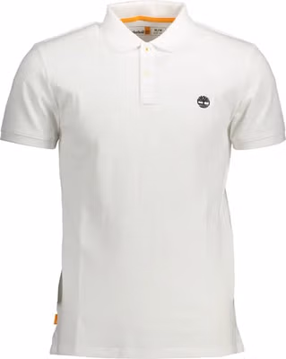 White Cotton Men Polo Shirt