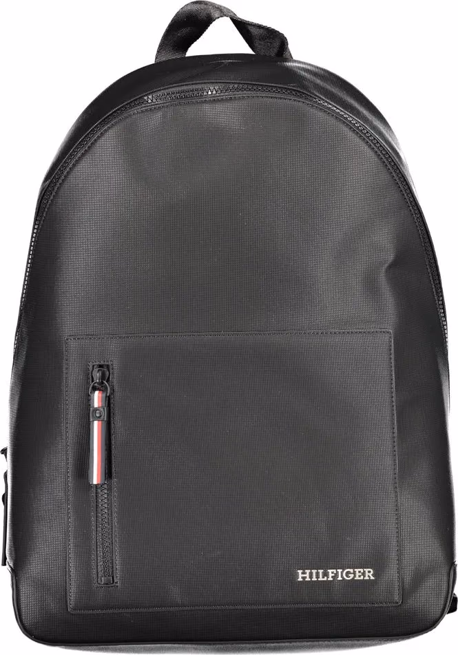 Tommy Hilfiger Black Polyurethane Men's Backpack