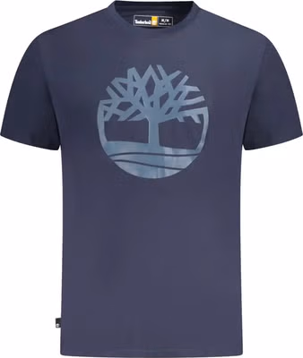 Blue Cotton Men T-Shirt