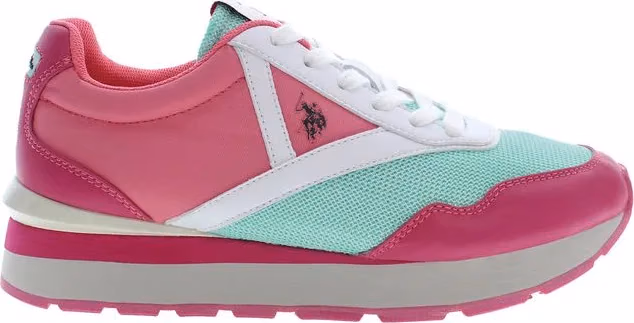 U.S. POLO ASSN. Pink Polyester Women's Sneaker