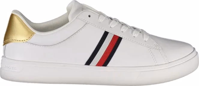 Tommy Hilfiger Bianco Polyurethane Women Sneaker