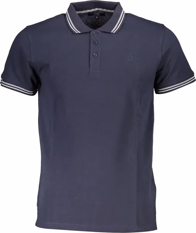Cavalli Class Blu Cotton Men Polo