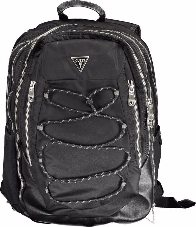 Guess Jeans Black Polyamide Men Backpack