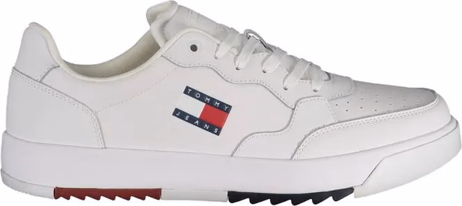 Tommy Hilfiger White Polyurethane Men's Sneaker