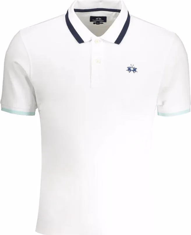 La Martina White Cotton Polo Shirt