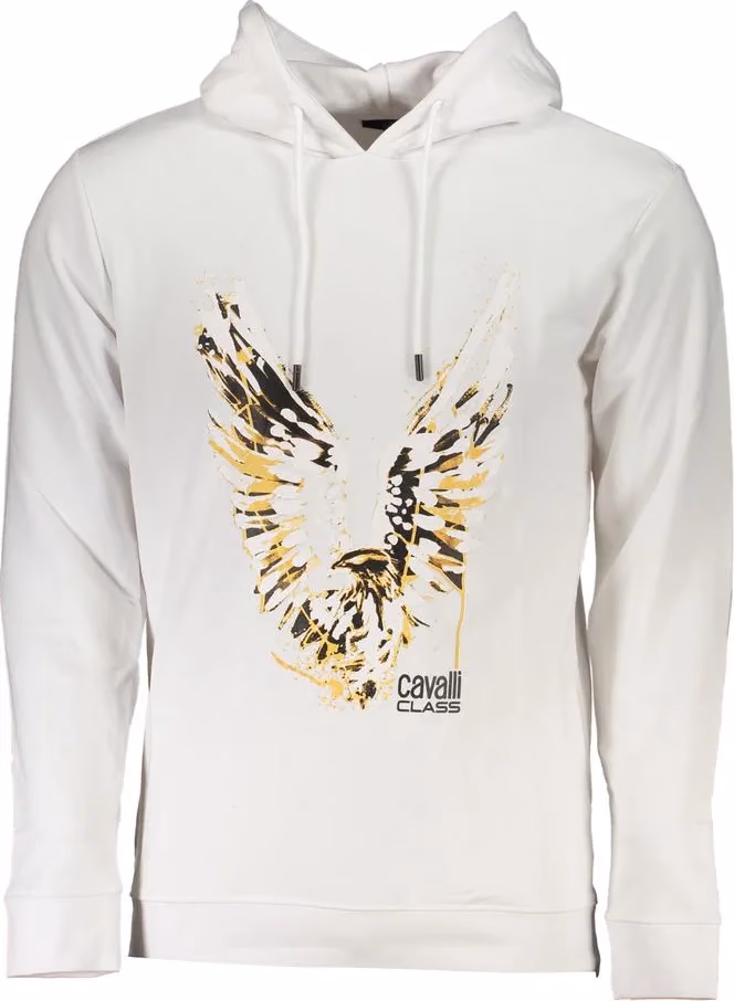 Cavalli Class White Cotton Men Sweater