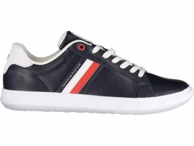 Tommy Hilfiger Blue Leather Men Sneaker