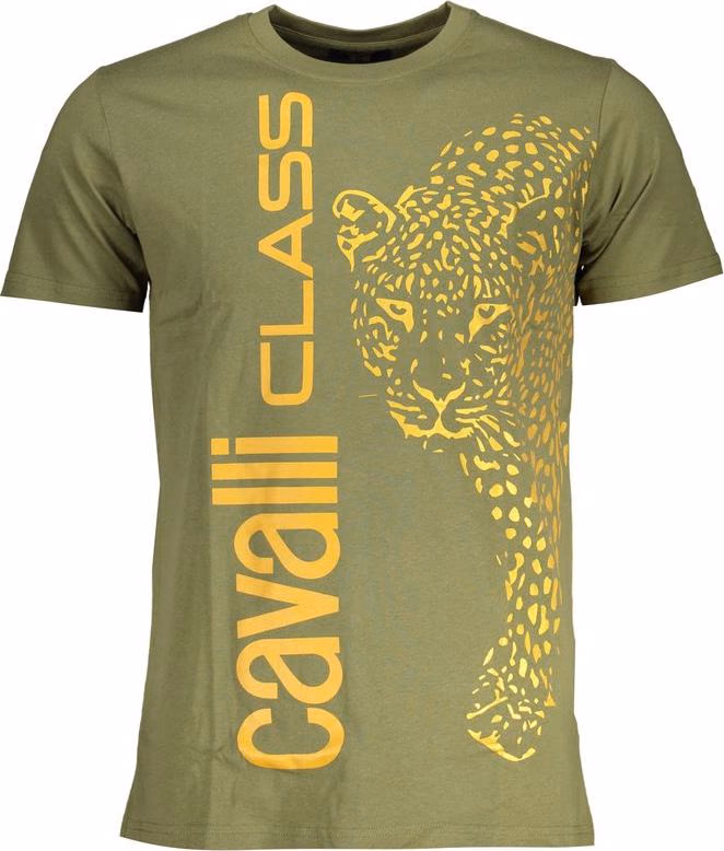Cavalli Class Verde Cotton Men T-Shirt