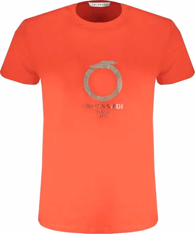 Trussardi Red Cotton Men T-Shirt