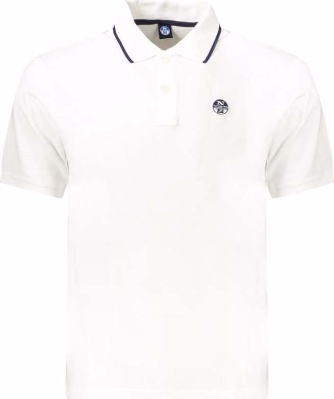 North Sails White Cotton Men Polo-Shirt