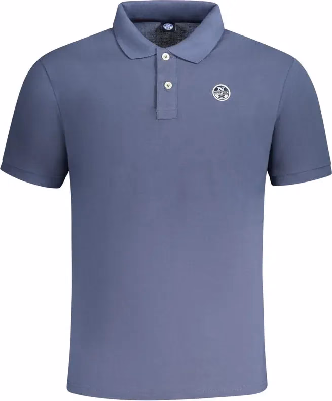 North Sails Blue Cotton Men Polo Shirt