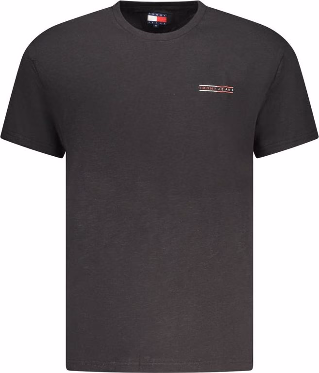 Tommy Hilfiger Black Cotton Men's T-Shirt