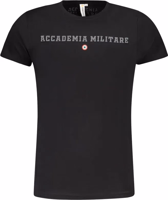 Accademia Militare Black Cotton Men's T-Shirt