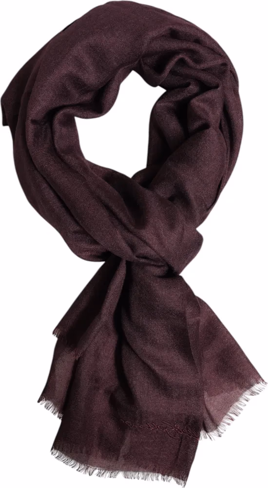 Dolce & Gabbana Maroon Cashmere Neck Warmer Wrap Shawl Scarf
