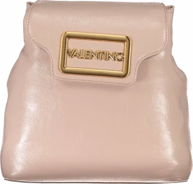 Mario Valentino Rosa Polyurethane Women's Backpack with Adjustable Straps