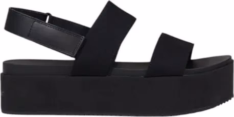 Calvin Klein Jeans Black Organic Cotton Platform Sandals