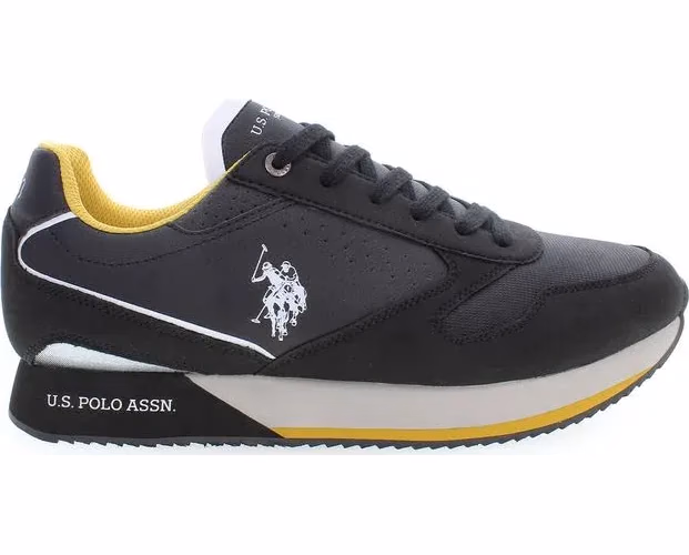 U.S. POLO ASSN. Black Polyester Men Sneaker