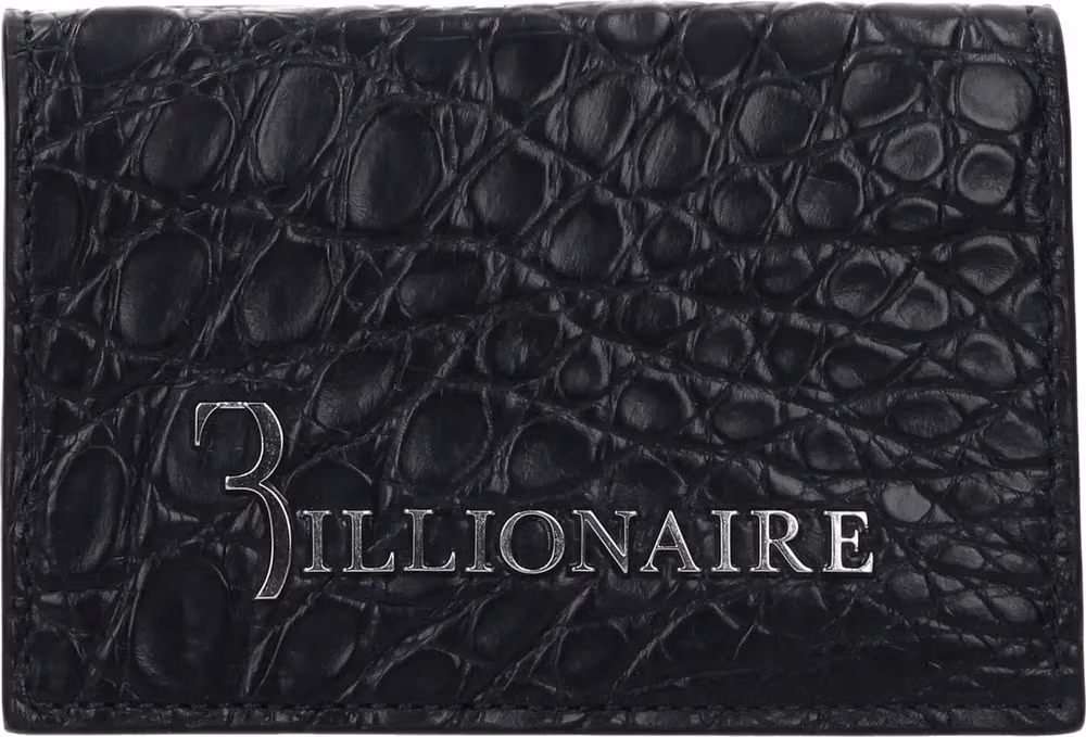 Billionaire Italian Couture Blue Crocodile Cardholder