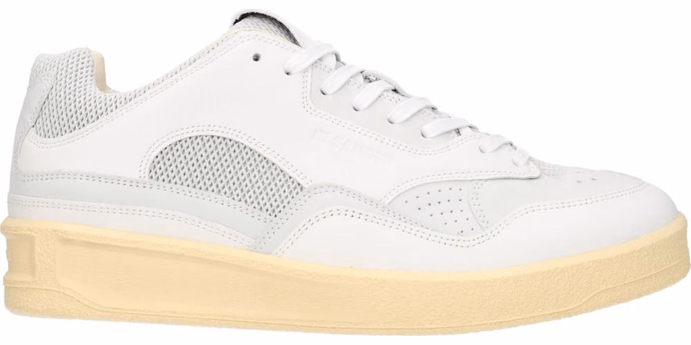 Jil Sander White Leather Low Top Sneakers