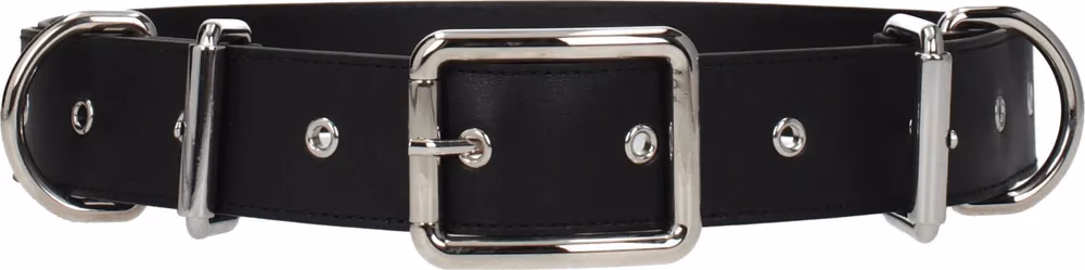 Moschino Black Leather Belt