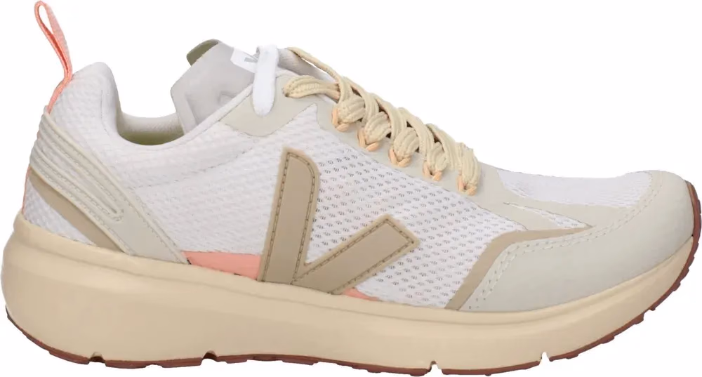 Veja Beige Fabric Athletic Sneakers