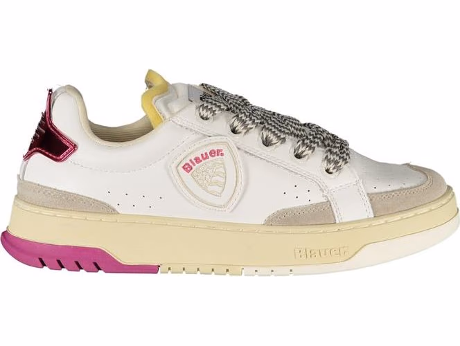 Blauer White Polyurethane Women Sneaker